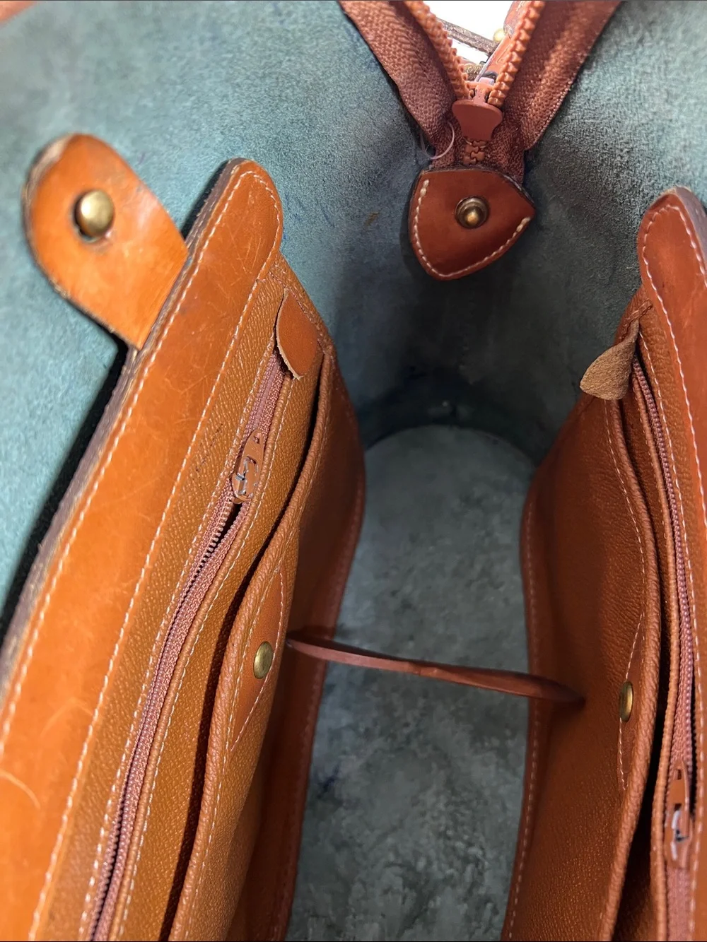 🦆 DOONEY & BOURKE NORFOLK FIR GREEN BRITISH TAN PEBBLE AWL SATCHEL VINTAGE